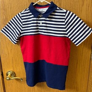 OshKosh B'gosh Kids Polo with Red, White, and Blue Stripes